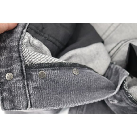 NWT ksubi jeans men's 32 L32 Chitch Neutralise gray button fly distressed patch - Picture 13 of 13